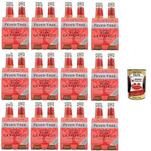 Fever-Tree Sparkling Pink Grapefruit Mixer, 48x 20cl Original italienisch inkl. Italian Gourmet Polpa 400g