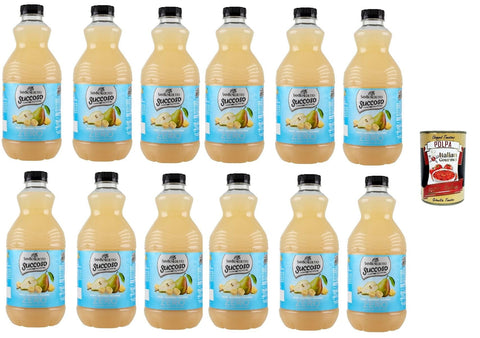 San Benedetto Succoso Zero (Banana, Pera, Ananas) PET 12x 1,5Lt, PET Banane, Birne, Ananas Fruchtsaft saft, Banana, pear, pineapple juice Original italienisch inkl. Italian Gourmet Polpa 400g