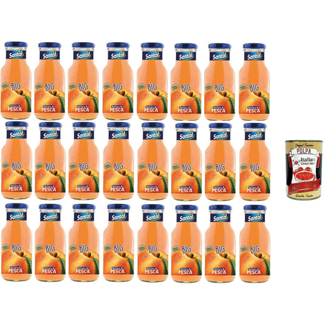 Santal BIG Pesca Fruchtsaft mit Pfirsichgeschmack 24x250ml Original italienisch inkl. Italian Gourmet Polpa 400g
