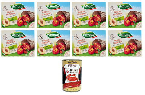 Italian Gourmet E.R. Fruchtsäfte Valfrutta Pesca Italiana Succo e Polpa di FruttaItalienischer Pfirsichfruchtsaft und Fruchtfleisch 8x (3x200) ml+ Italian Gourmet polpa 400g 8032804040014