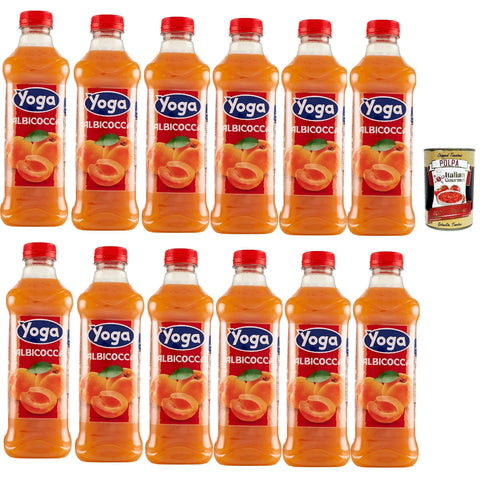 Yoga Succo di frutta Albicocca, Aprikose Früchte Fruchtsaft Getränk Fruchtgeschmack PET flasche fruit juice 12x1000ml Original italienisch