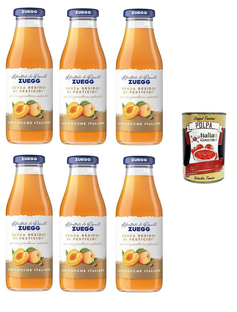 Italian Gourmet E.R. Fruchtsäfte Zuegg Nettare di Albicoche senza pesticidi Aprikosennektar ohne Pestizide 6x 500ml+ Italian Gourmet polpa 400g 8000340560792