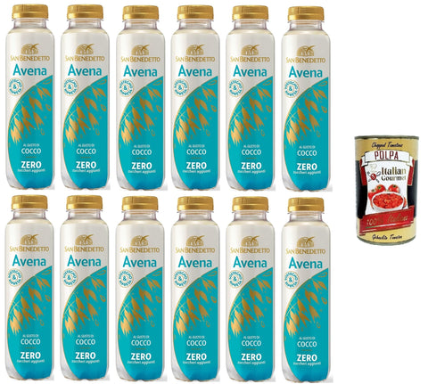 Italian Gourmet E.R. Frühstücksmüsli San Benedetto Avena al Gusto di Cocco Haferflocken mit Kokosgeschmack 12x 40cl + Italian Gourmet Polpa di Pomodoro 400g 8032804040014