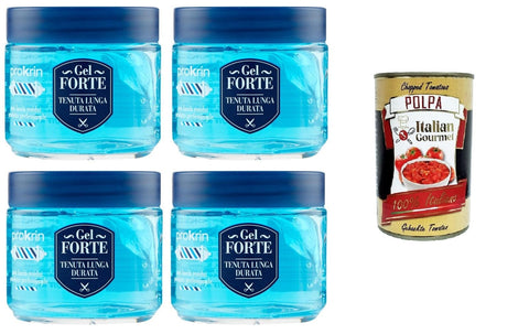 Italian Gourmet E.R. Gele Prokrin Gel Forte, Tenuta Lunga Durata,Prokrin Strong Gel, langanhaltender Halt 4x100ml+ Italian Gourmet polpa 400g 8032804040014