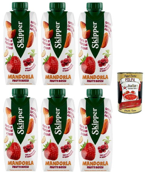 Zuegg Skipper Mandel Rote Früchte 330 ml 6x Original italienisch inkl. Italian Gourmet Polpa 400g