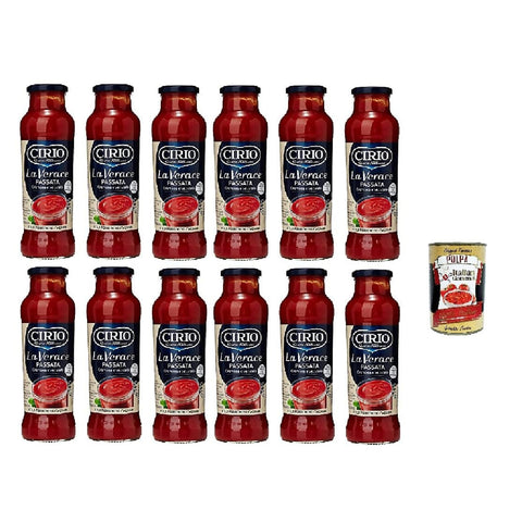 Cirio Passata di Pomodoro Verace Tomatensauce aus passierten Tomaten 700g 12x Original italienisch inkl. Italian Gourmet Polpa 400g