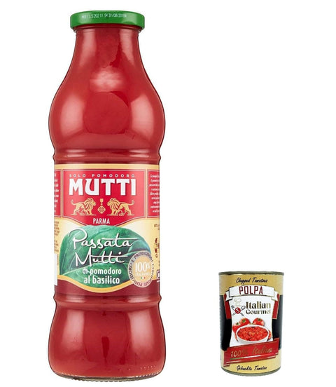 Italian Gourmet E.R. Gemüse 18x Mutti Passata di Pomodoro con basilico, Tomatenpaste Tomaten sauce mit Basilikum 100% Italienisch 700g 8032804040014