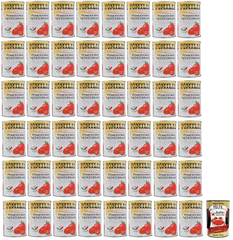Pomilia Pomodorini Ciliegini Mediterranei, Mediterrane Kirschtomaten, 100% italienische Tomaten 48x400g Original italienisch Feinkost