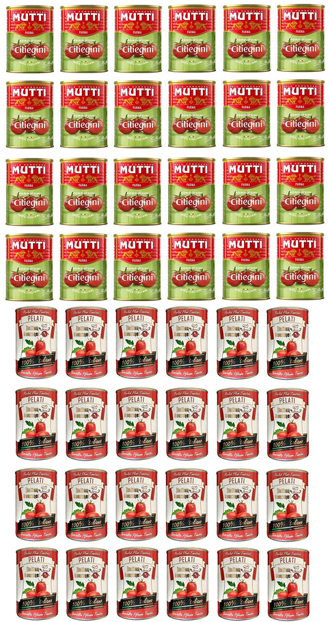 Italian Gourmet E.R. Gemüse Testpaket Pomodori Italiani Mutti Pomodorini Ciliegini Kirschtomaten + Italian Gourmet Pelati italienische geschälte Tomaten ( 48 x 400g ) 8005110550508