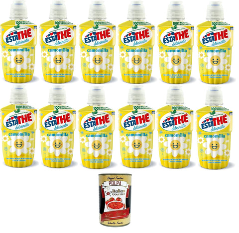 Ferrero Estathé Deteinato Camomilla Dekater Kamille 12x 25cl inkl. Italian Gourmet polpa 400g Original italienisch