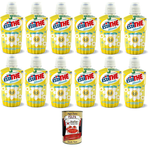 Ferrero Estathé Deteinato Camomilla Dekater Kamille 12x 25cl inkl. Italian Gourmet polpa 400g Original italienisch