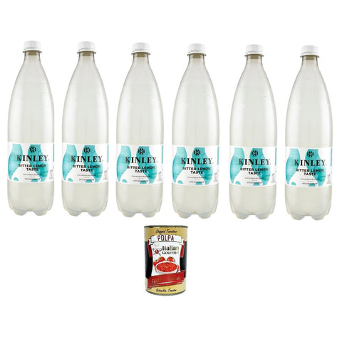 CocaCola KINLEY Bitter Lemon Taste ZITRONEN - TONIC - WASSER 6x 1lt inkl. Italian Gourmet polpa 400g Original italienisch