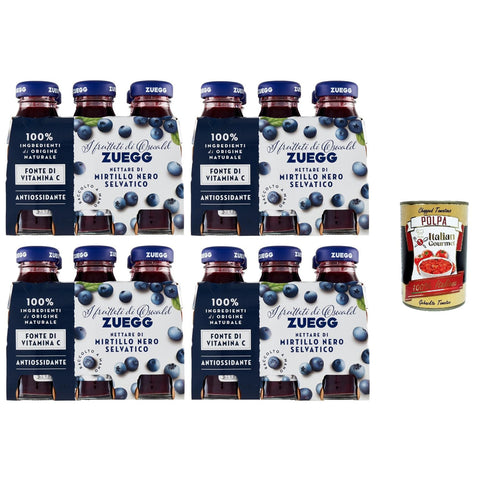 Zuegg Nettare di Mirtillo Nero, Heidelbeer Nektar 24x125ml Original italienisch Getränk