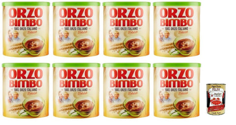 Italian Gourmet E.R. Getränkepulver Orzo Bimbo Italienischer Gerstenkaffee, Instant-Getränkepulver, 120g Dose, 8 Stück, + Italian Gourmet polpa 400g