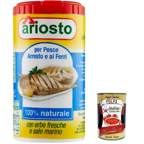 ariosto Gewürz für gebratenen und gegrillten Fisch, 80g 12x Original italienisch inkl. Italian Gourmet Polpa 400g
