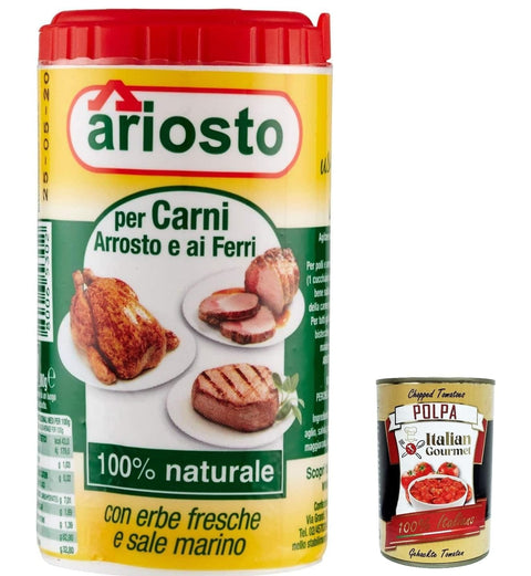 Italian Gourmet E.R. Gewürzmischungen 12x Ariosto Gewürz für gebratenes und gegrilltes Fleisch, 80g + Italian Gourmet Polpa 400g 80065302