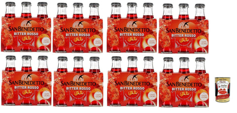 Italian Gourmet E.R. Ginger Ale San Benedetto Ben's bitter rosso Ginger aperitivo 48x 100ml, Ingwer Aperitif ohne Alkohol bitter + Italian Gourmet polpa 400g 8032804040014