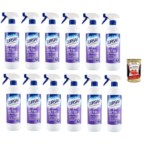 Quasar Efficacia Professionale Extra Profumo Professional Effectiveness Extra Parfüm Glasreiniger-Parfüm 12x580ml Original italienisch inkl. Italian Gourmet Polpa di Pomodoro 400g