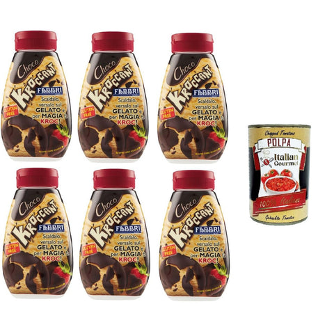 Fabbri Choco Kroccant Knuspriger Zuckerguss Glutenfreier Überzug mit knusprigem Schokoladengeschmack 6x180g Original italienisch Glasuren