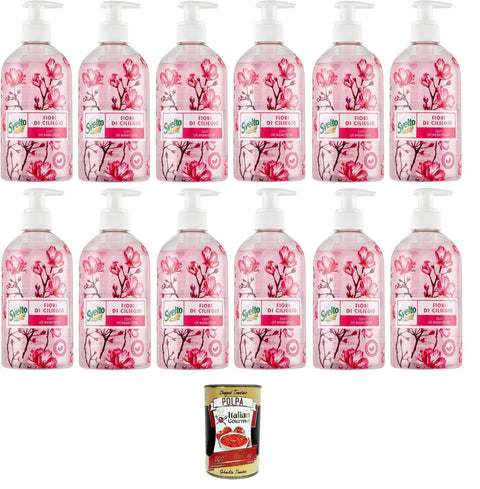 Italian Gourmet E.R. Handspülmittel Svelto Ai Fiori di Ciliegio Detersivo Piatti E Stoviglie Kirschblüten-Spülmittel 12x 450 ml+ Italian Gourmet polpa 400g 8032804040014
