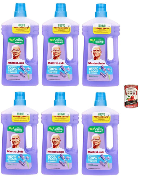 Mastrolindo Pavimenti Lavanda 930ml 6x Original italienisch inkl. Italian Gourmet Pelati 400g