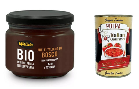Mielizia Miele Di Bosco Non pastorizzato Unpasteurisierter Waldhonig 300gr Original italienisch inkl. Italian Gourmet Polpa 400g