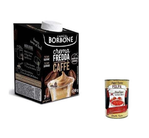Italian Gourmet E.R. Instantkaffee Italian Gourmet E.R. 6x Crema fredda Caffè Borbone Kaffee Kaltcreme coffee drink Creme auf Milchbasis mit Kaffee 550ml + Italian Gourmet polpa 400g 8055176439989