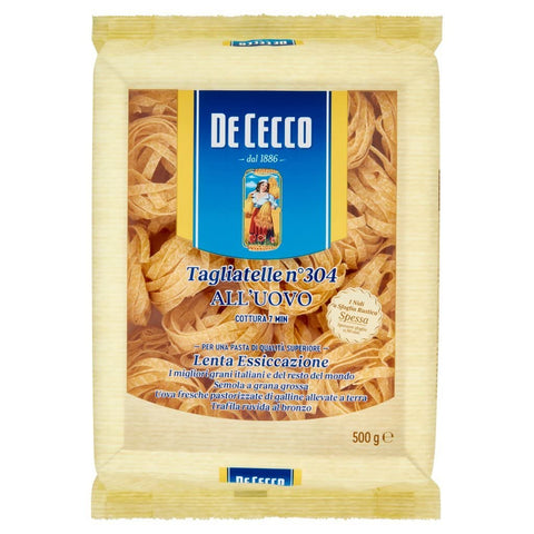 Italian Gourmet E.R. Internationale Nudeln 10x De Cecco Tagliatelle All'uovo Pasta mit ei Nr. 304 - 500g + Italian Gourmet polpa 500g 8001250201041