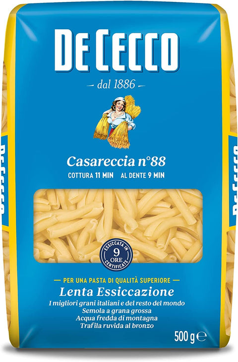 Italian Gourmet E.R. Internationale Nudeln 10x Pasta De Cecco 100% Italienisch Casareccia n. 88 Nudeln 500g + Italian Gourmet Polpa 400g 8001250120885