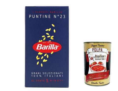 Pasta Puntine Nr 23, 100% italienisch Nudeln 500 g pack 20x Original italienisch inkl. Italian Gourmet Polpa 400g
