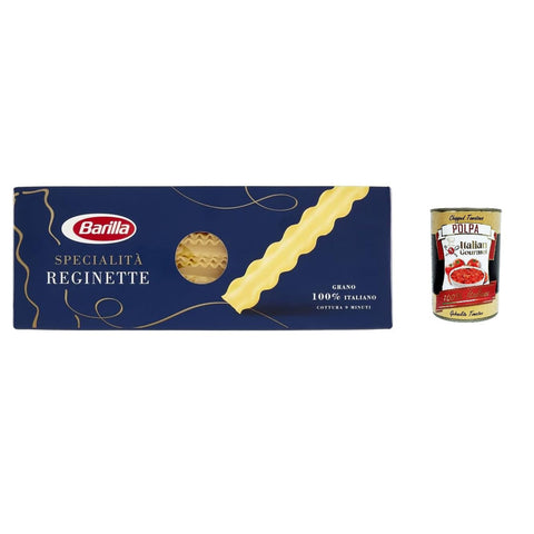 Barilla Pasta Specialità Reginette Napoletane, 100% italienisch Nudeln 500 g pack 20x Original italienisch inkl. Italian Gourmet Polpa 400g