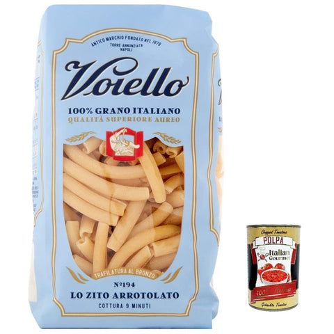 Voiello Pasta Ziti Arrotolati Nudeln 100% N194 5x 500g inkl. Italian Gourmet Polpa 400g Original italienisch
