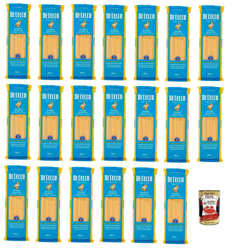 Italian Gourmet E.R. Internationale Nudeln De Cecco bucatini piccoli N°14 100% Italienisch Pasta Nudeln 20x 500g + Italian Gourmet Polpa 400g 8032804040014
