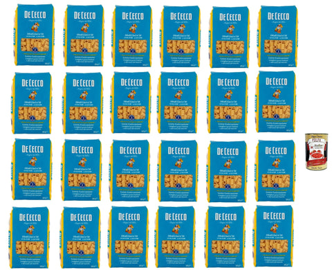 Italian Gourmet E.R. Internationale Nudeln De Cecco Ditali Lisci N°58, 100% Italienisch Pasta Nudeln 24x 500g + Italian Gourmet Polpa 400g 8032804040014