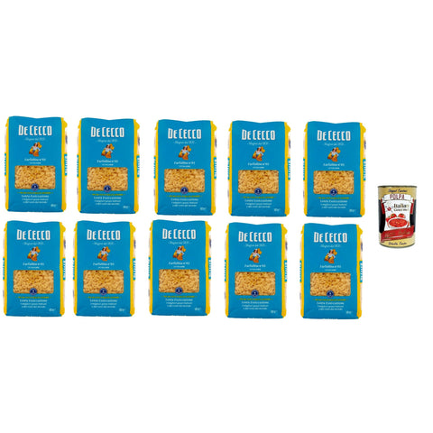 De Cecco Farfalline N°95, 100% Italienisch Pasta Nudeln 10x 500g Original italienisch inkl. Italian Gourmet Polpa 400g