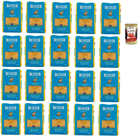 DE CECCO Farfalline N°95, 100% Italienisch Pasta Nudeln 20x 500g Original italienisch inkl. Italian Gourmet Polpa 400g