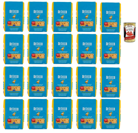 Italian Gourmet E.R. Internationale Nudeln De Cecco Gnocchetti Sardi N°83, 100% Italienisch Pasta Nudeln 20x 500g + Italian Gourmet Polpa 400g 8032804040014
