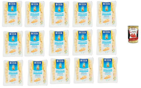 Italian Gourmet E.R. Internationale Nudeln De Cecco Gnocchi di patate fresche senza Glutine, Glutenfrei,100% Italienisch Pasta Nudeln gluten free 15x 400G + Italian Gourmet polpa 400g 8032804040014