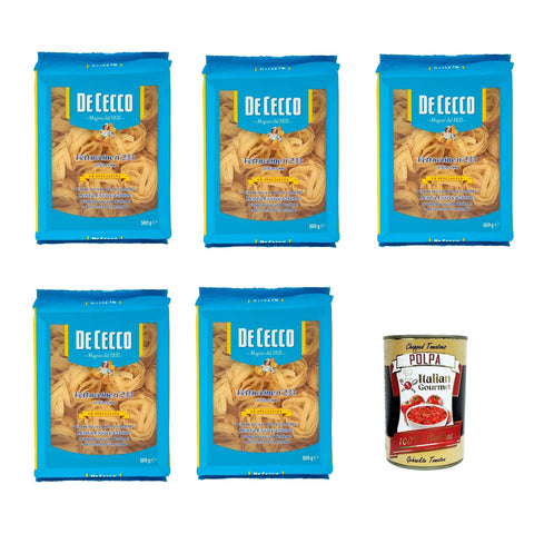 De Cecco Le Specialità Fettuccine N°233, 100% Pasta Nudeln 5x500g Original italienisch
