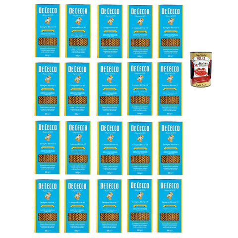 De Cecco Le Specialità Lasagna Riccia N°1, 100% Pasta Nudeln 20x 500g inkl. Italian Gourmet Polpa 400g Original italienisch