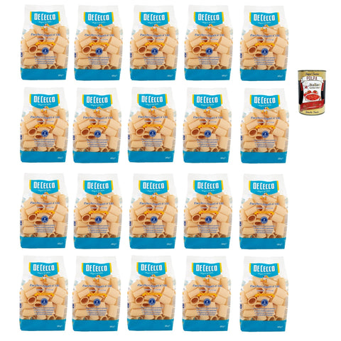 De Cecco Le Specialità Paccheri Rigati N°130, 100% Italienisch Pasta Nudeln 20x 500g Original italienisch inkl. Italian Gourmet Polpa 400g