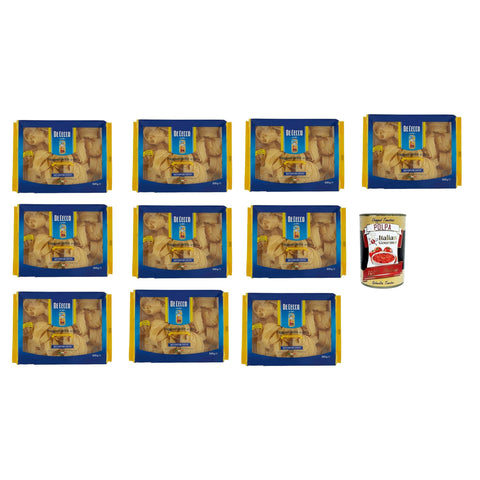 De Cecco Le Specialità Pappardelle N° 201, 100% Pasta Nudeln 10x 500g inkl. Italian Gourmet Polpa 400g Original italienisch