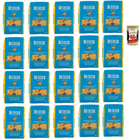 De Cecco Mezzi Ditali Lisci N°158 100% Pasta Nudeln 20x 500g inkl. Italian Gourmet Polpa 400g Original italienisch