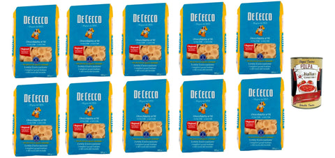 De Cecco Orecchiette N°91, 100% Pasta Nudeln 10x 500g inkl. Italian Gourmet Polpa 400g Original italienisch