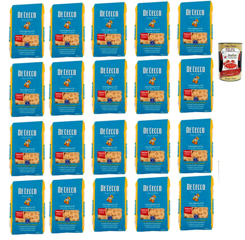 Italian Gourmet E.R. Internationale Nudeln De Cecco Orecchiette N°91, 100% Italienisch Pasta Nudeln 20x 500g + Italian Gourmet Polpa 400g 8032804040014