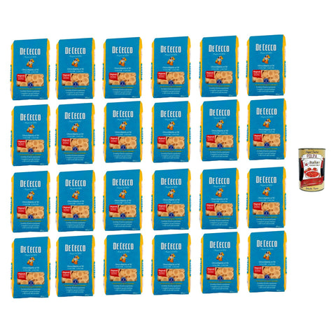 De Cecco Orecchiette N°91, 100% Pasta Nudeln 24x 500g inkl. Italian Gourmet Polpa 400g Original italienisch