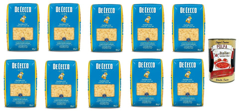 Italian Gourmet E.R. Internationale Nudeln De Cecco Pasta Farfalle n. 93 100% Italienisch Nudeln 10x 500g + Italian Gourmet Polpa 400g 8032804040014