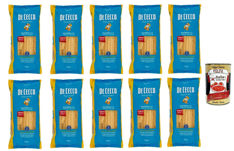 Italian Gourmet E.R. Internationale Nudeln De Cecco Pasta Mafaldine n. 2 100% Italienisch Nudeln 10x 500g + Italian Gourmet Polpa 400g 8032804040014