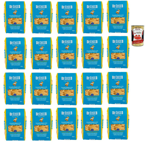 Italian Gourmet E.R. Internationale Nudeln De Cecco Pennette Rigate N°241 100% Italienisch Pasta Nudeln 20x 500g + Italian Gourmet Polpa 400g 8032804040014