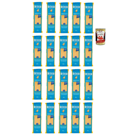 De Cecco Spaghettoni N°412, 100% Pasta Nudeln 20x 500g inkl. Italian Gourmet Polpa 400g Original italienisch